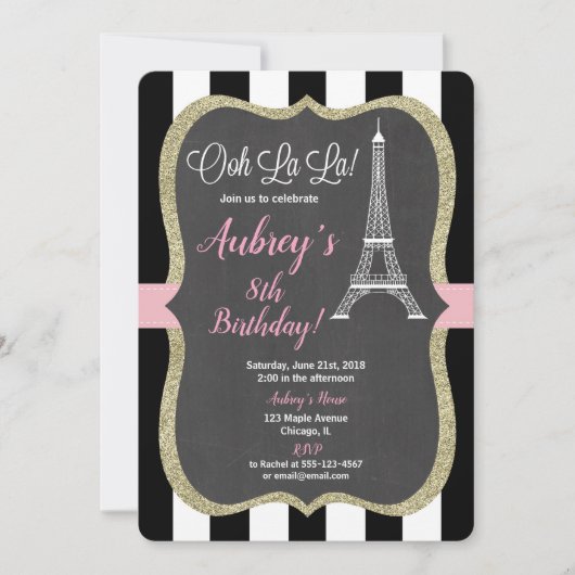 Invitation à Paris, fille rose (Devant)