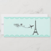 Invitation à Paris, Invitation personnalisée pour  (Dos)