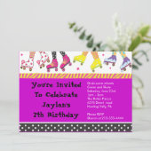 Invitation à patiner à roulettes Bonne fête d'anni (Debout devant)