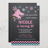 Invitation à patiner sur glace / Invitation de pat (Devant / Derrière)