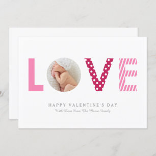 Invitation À petits pois et rose des rayures  /rouge