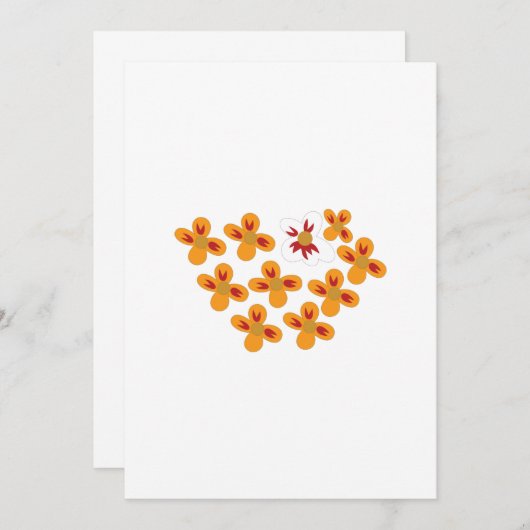 Invitation à plat (Devant / Derrière)