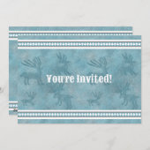 Invitation à plat bleu cerf d'hiver du sud-ouest (Devant / Derrière)