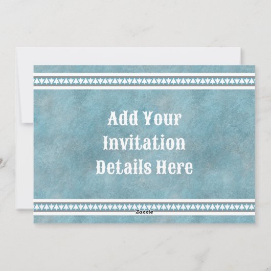 Invitation à plat bleu cerf d'hiver du sud-ouest (Dos)