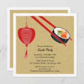 Invitation à plat de la fête du Sushi (Devant / Derrière)