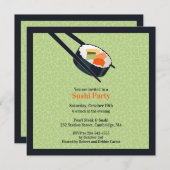Invitation à plat de la fête du Sushi (Devant / Derrière)