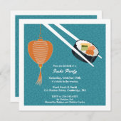 Invitation à plat de la fête du Sushi (Devant / Derrière)