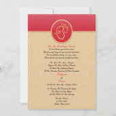 Invitation à plat de style indien Mariage (Devant)