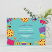 Invitation à plat pour la fête d'anniversaire de S (Debout devant)