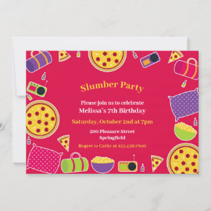 Invitation à plat pour la fête d'anniversaire de S