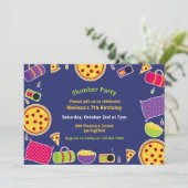 Invitation à plat pour la fête d'anniversaire de S (Debout devant)