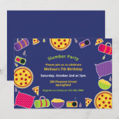 Invitation à plat pour la fête d'anniversaire de S (Devant / Derrière)