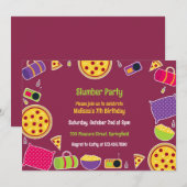 Invitation à plat pour la fête d'anniversaire de S (Devant / Derrière)