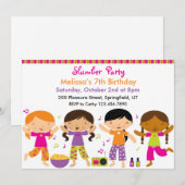 Invitation à plat pour la fête d'anniversaire de S (Devant / Derrière)