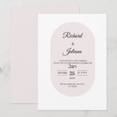 Invitation à plat, taille : 13 x 18 cm, Papier : M (Devant / Derrière)