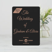 Invitation à plat, taille : 13 x 18 cm, Papier : S (Debout devant)