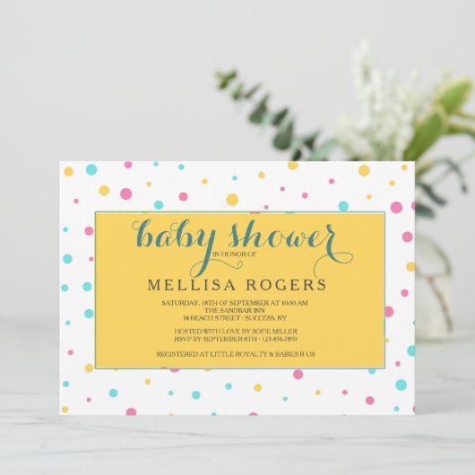 Invitation à point Polka Party (Debout devant)