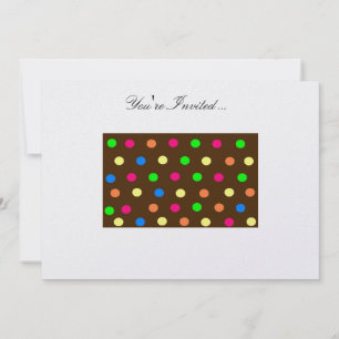 Invitation à pois pour fête