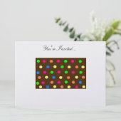 Invitation à pois pour fête (Debout devant)