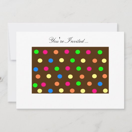 Invitation à pois pour fête (Devant)