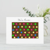 Invitation à pois pour fête (Debout devant)