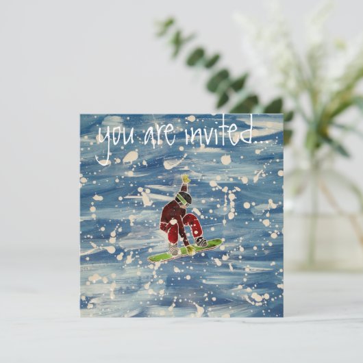 Invitation à pratiquer le snowboard (Debout devant)