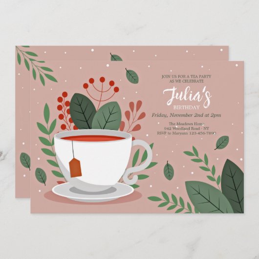 Invitation à prendre le thé (Devant / Derrière)