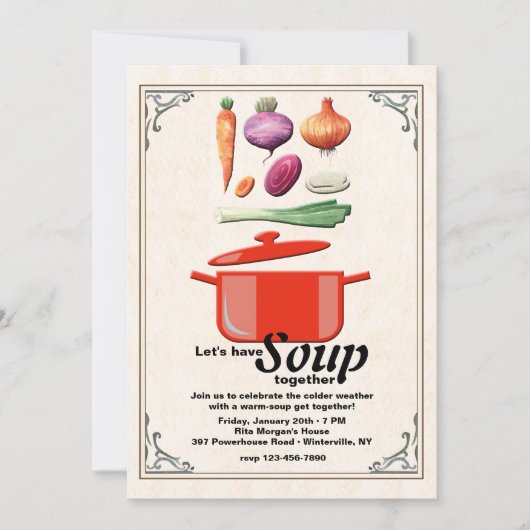 Invitation à préparer la soupe (Devant)