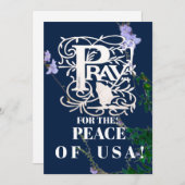 Invitation À Prier Pour La PAIX Des USA (Devant / Derrière)