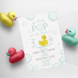 Invitation À Propos De Pop De Caoutchouc Bubbles Baby shower 