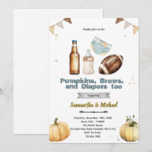 Invitation à Pumpkins Brew and Diapers Too (Devant / Derrière)