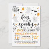 Invitation à quatre ans Éffrayante - noir/orange (Devant)