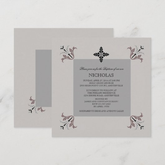 Invitation à quatre coins (Devant / Derrière)