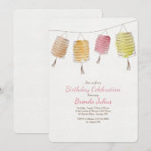 Invitation à quatre lanternes (Devant / Derrière)