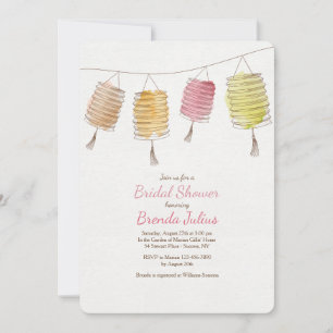 Invitation à quatre lanternes