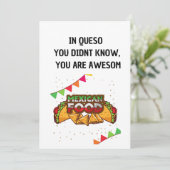 Invitation À Queso Funny Mexicain Amour de la nourriture (Debout devant)