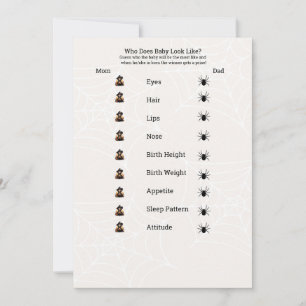 Invitation À Qui Ressemblera Le Bébé ? Baby shower d'Hallowee