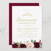 invitation à Quinceanera (Devant / Derrière)