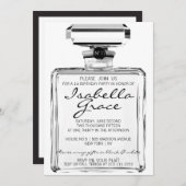 Invitation Ă?re fête d'anniversaire de thème noir et blanc de (Devant / Derrière)