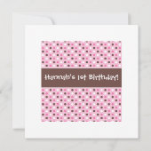 Invitation Ă?re fête d'anniversaire empilée de petits gâteaux (Dos)