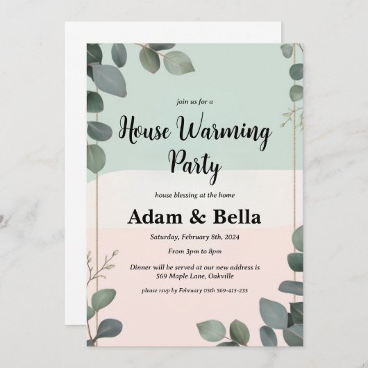 invitation à réchauffer la maison chrétienne (Devant / Derrière)