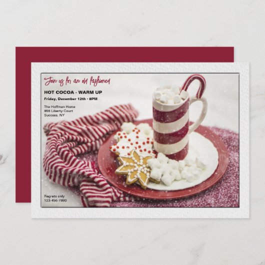 Invitation à réchauffer le cacao chaud (Devant / Derrière)