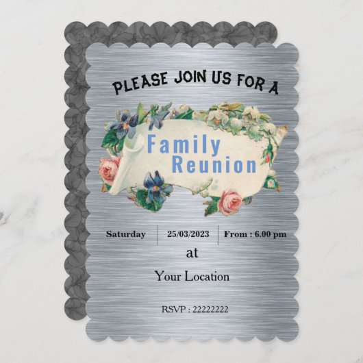 Invitation à Réunion familiale (Devant / Derrière)