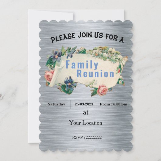 Invitation à Réunion familiale (Devant)
