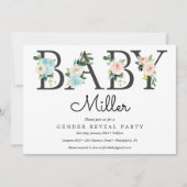 Invitation à révéler le genre - Baby shower garçon (Devant)