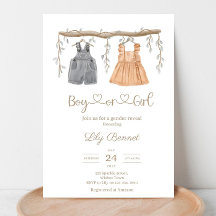 Invitation à révéler le genre Boho, Editable Genre