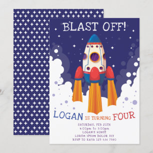 Invitation à Rocket Anniversaire