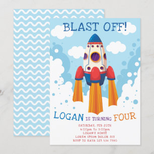 Invitation à Rocket Anniversaire