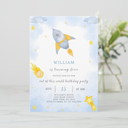 Invitation à Rocket Anniversaire (Debout devant)