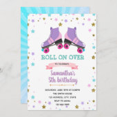 Invitation à roulettes violettes (Devant / Derrière)